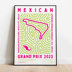 Formula 1 2023 Mexican Grand Prix Print | Circuit | F1 Wall Art | Wall Hanging | Digital Download | Poster | Aesthetic Art Print