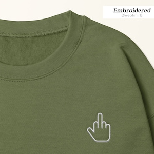 Middle Finger Sweatshirt, Cheeky Minimal Banter Shirt, Playful Banter Sweatshirt, Flipping the Bird Crewneck, Middle Finger Illustration