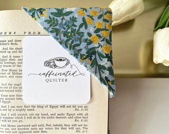 Fabric Corner Bookmarks |Reading |Books |Page Saver |Handmade Bookmark