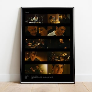 Whiplash - Movie Wall Art Poster, Whiplash Movie Scenes Poster, Whiplash Movie Highlights Wall Art, Whiplash Movie Collage Wall Art Decor