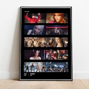 Blackpink - Pink Venom Music Video Poster, Blackpink Pink Venom Video Scenes Poster, Blackpink Music Wall Art, Blackpink Collage Wall Decor
