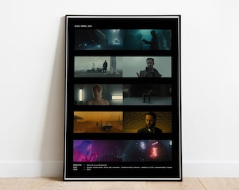 Blade Runner 2049 - Plakat ścienny z filmu, Sceny z filmu Blade Runner 2049, Sztuka ścienna z filmu science fiction, Pomysł na prezent filmowy, Dekoracja z filmu Blade Runner