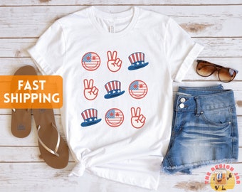 Fourth of July T-Shirt, Fourth of July Shirt, 4th of July Tee, Red Blue And White Tshirt, Retro USA Tshirt, Retro Fourth of July