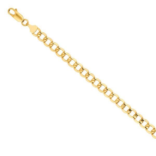 14k Solid Yellow Gold LITE Comfort Curb Link 24" 5.3MM 9.1 grams  Chain/Necklace