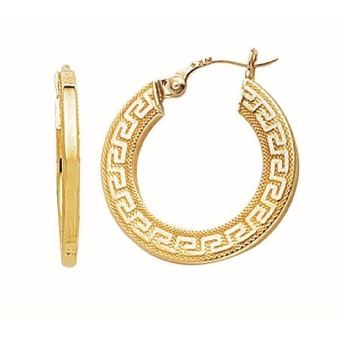 Greek Key Hoop Earring main image 1