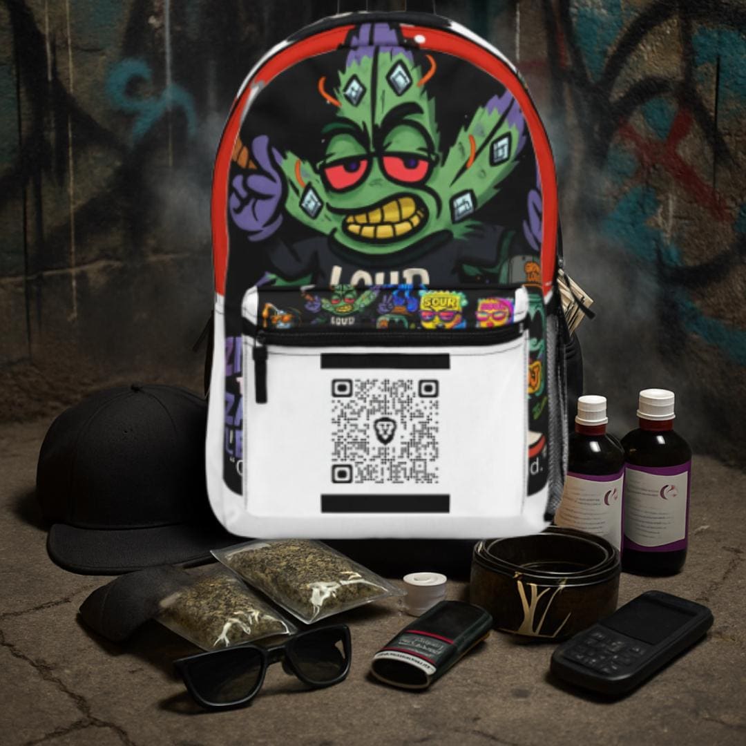Organic Junkiez Gas Pack Backpack  Smell-Proof Trap Bag for Streetwear Heads