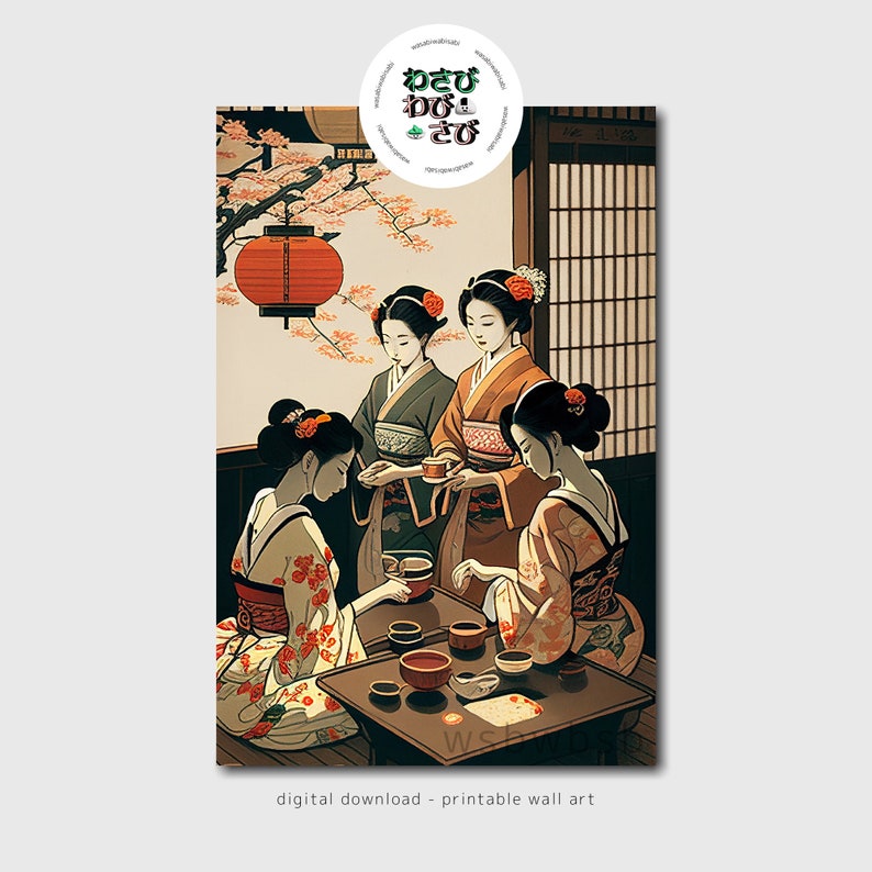 Geisha Print Digital Download Printable Art Japanese - Etsy