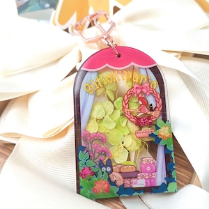 Bakery Window Dried Flower Acrylic Charm || Anime Inspired