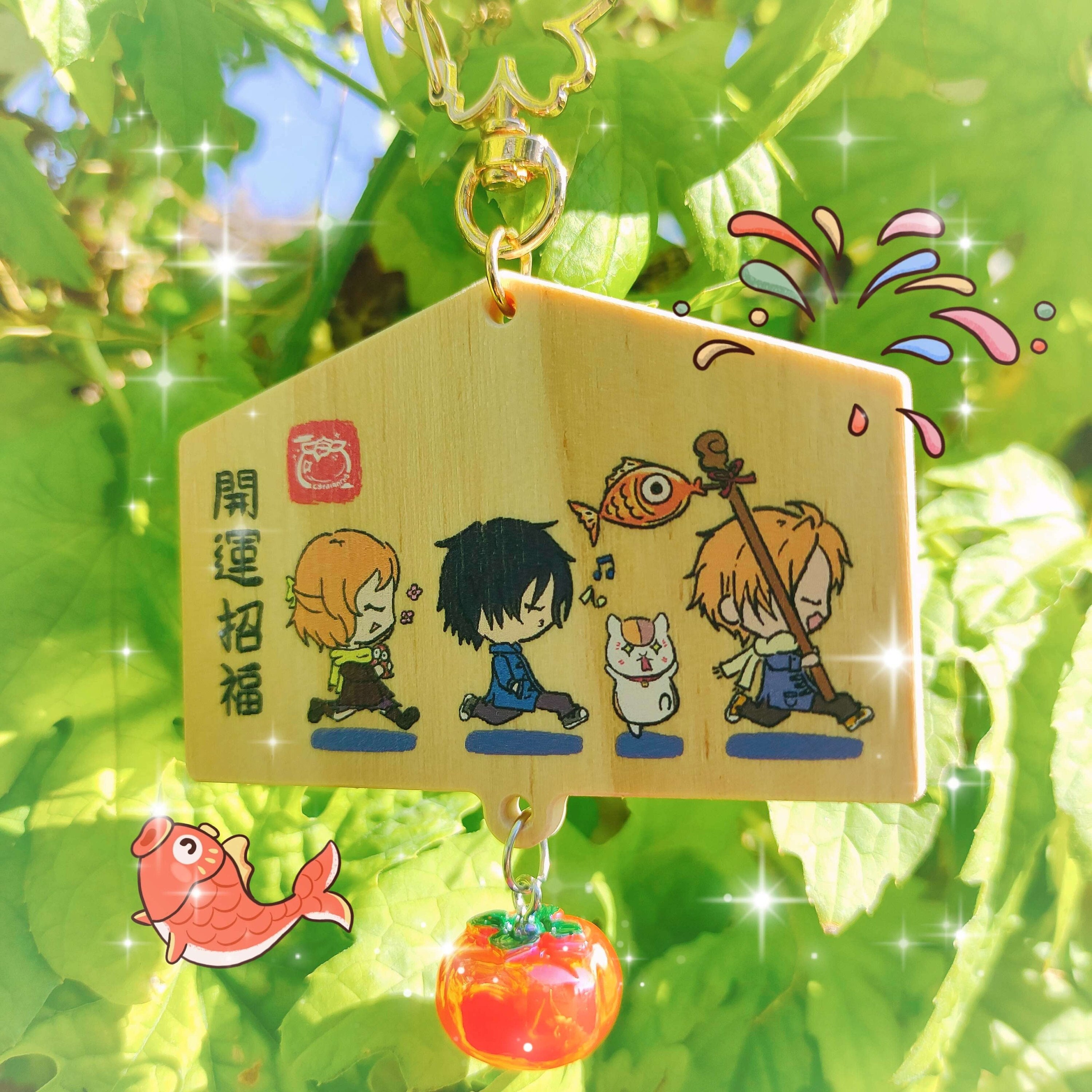 Natsume's Book Of Friends Nyanko-Sensei Cell Phone Charm - Kuro Nyanko Anime Accessory