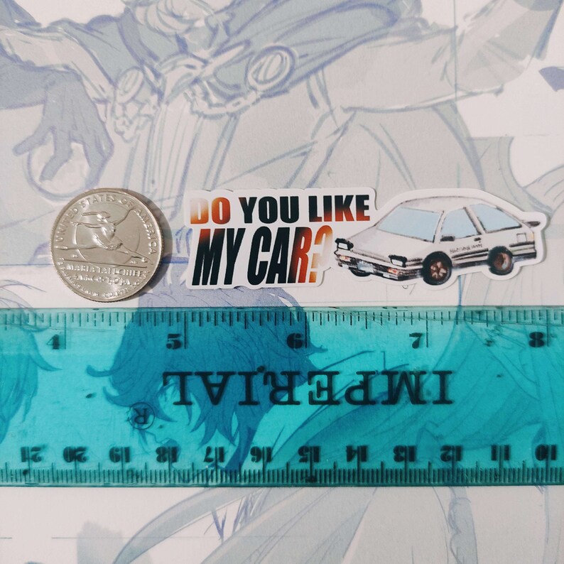 Initial D Vinyl Sticker do You Like MY Car Etsy