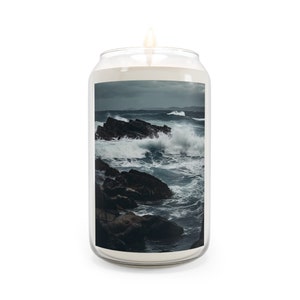 Scented Candle 13.75oz | Crashing Ocean Waves on a Stormy Day | Sea Breeze Scent | Gift for Her | Mom Gift | Housewarming Gift | Beach House