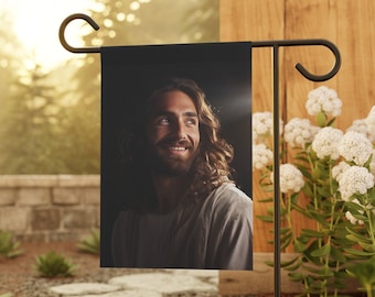 Portrait of Christ Garden Banner | Christian Home Decor