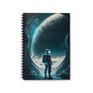 Astronaut Exploration Notebook Spiral-bound Ruled Line for Writing and Journaling Space-themed Stationery for Creative Minds Sci-Fi