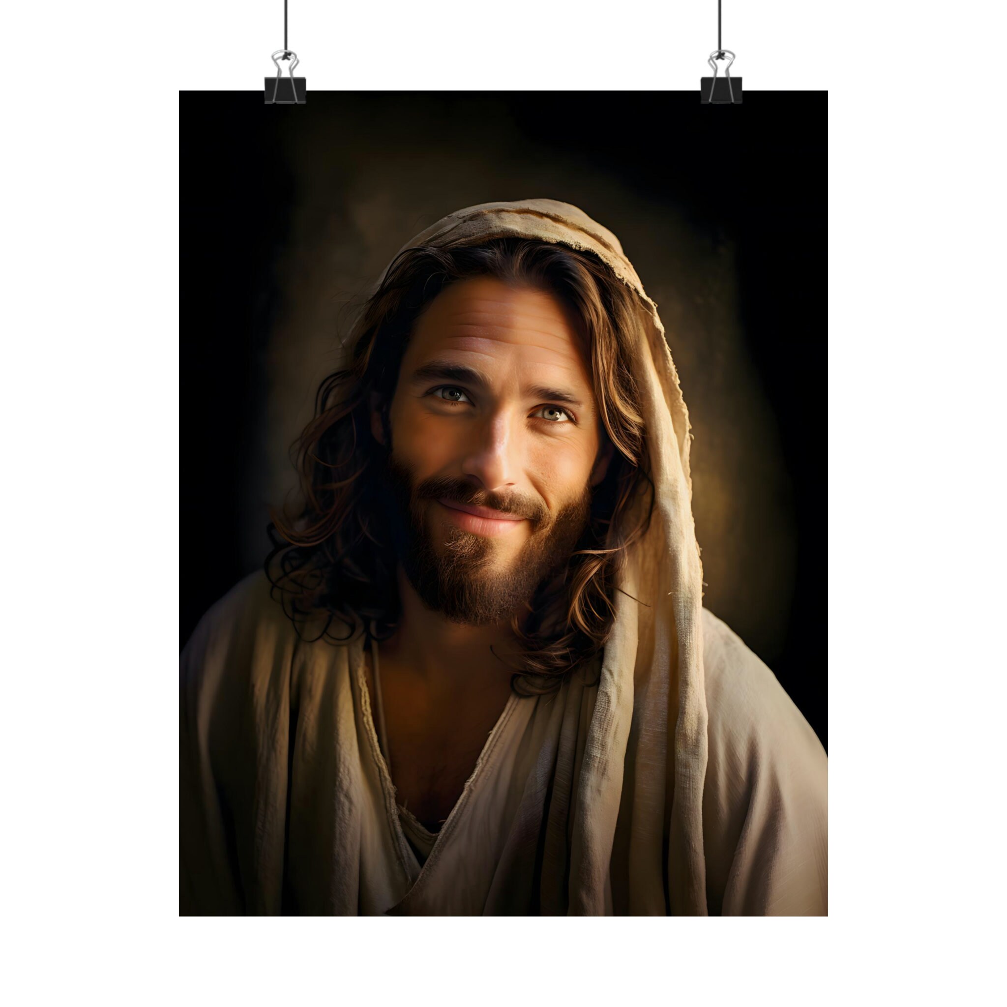 smiling-jesus-poster-unframed-vertical-poster-jesus-art-christian-wall