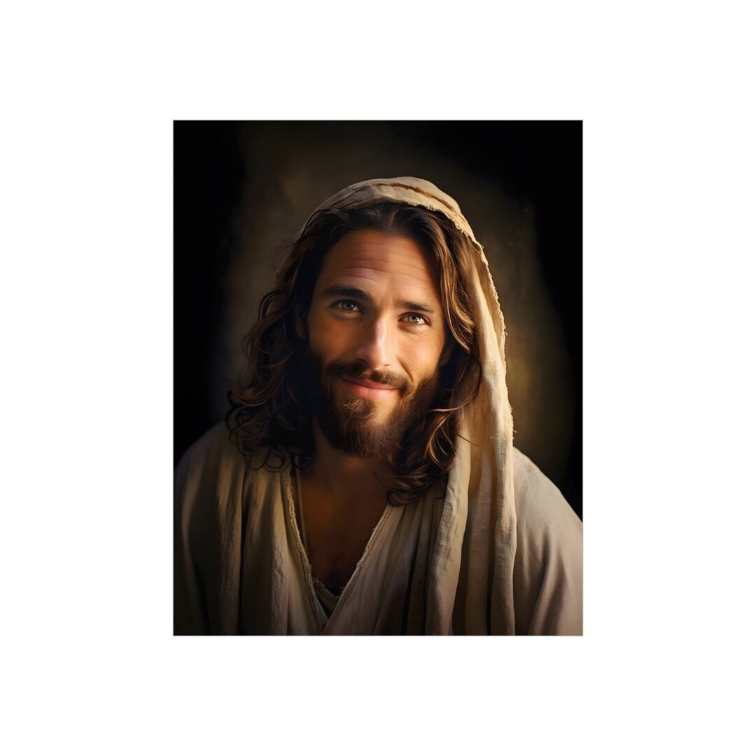 Smiling Jesus Foam Board | Christian Wall Art - Etsy