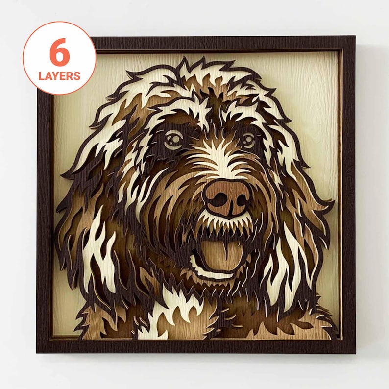 Cockapoo 3D Layered SVG: Laser Cut Dog Wall Art (digital Download ...