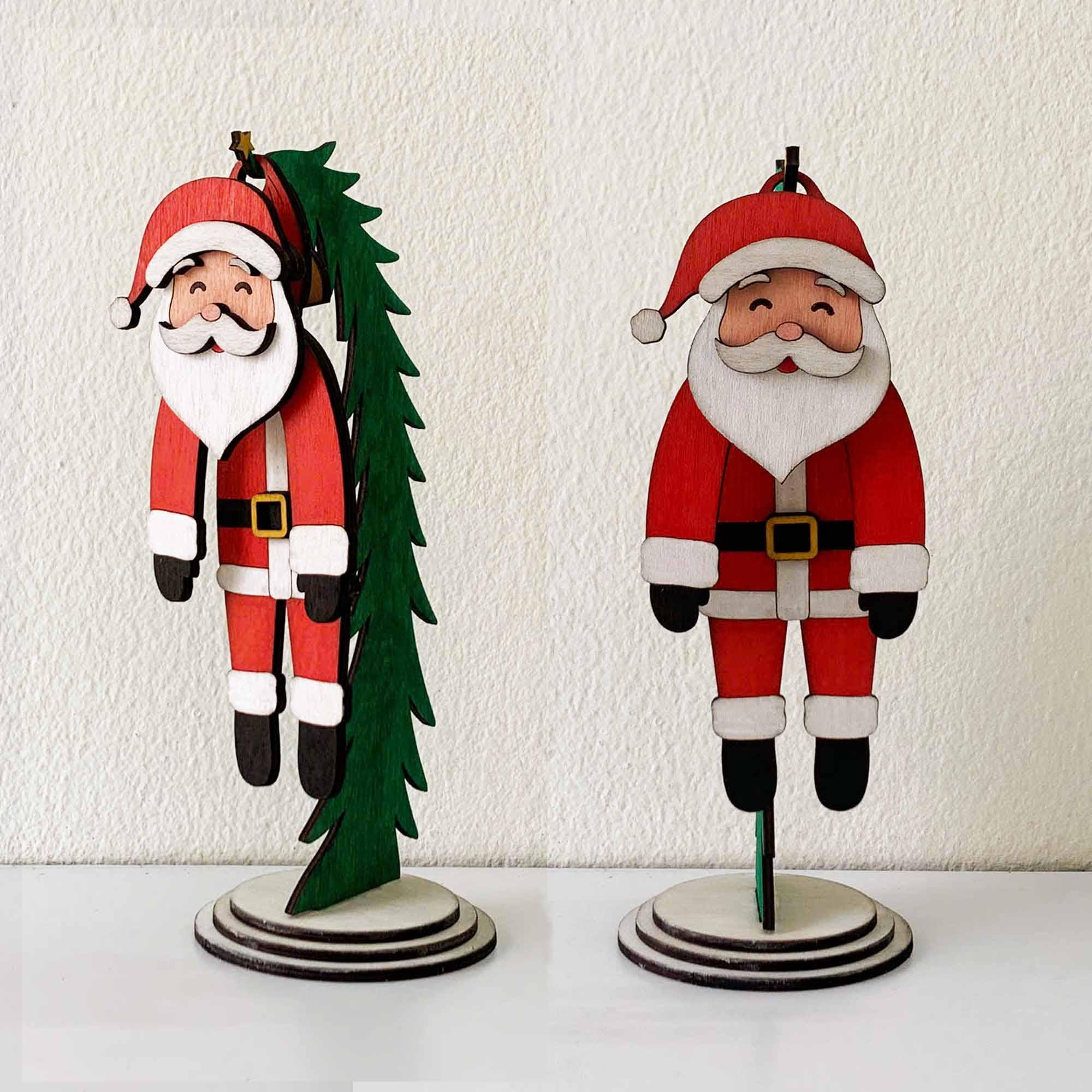 Set Di 16 Biglietti Di Natale Noel Joy Con Foto - 2 Motivi (Babbo Natale E Pupazzo Di Neve) Con Buste