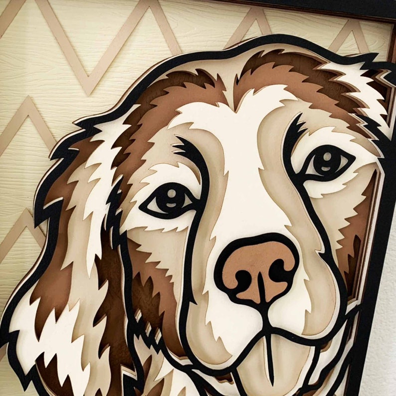 Golden Retriever 3D Layered SVG, Dog Wall Art (digital File) - Etsy