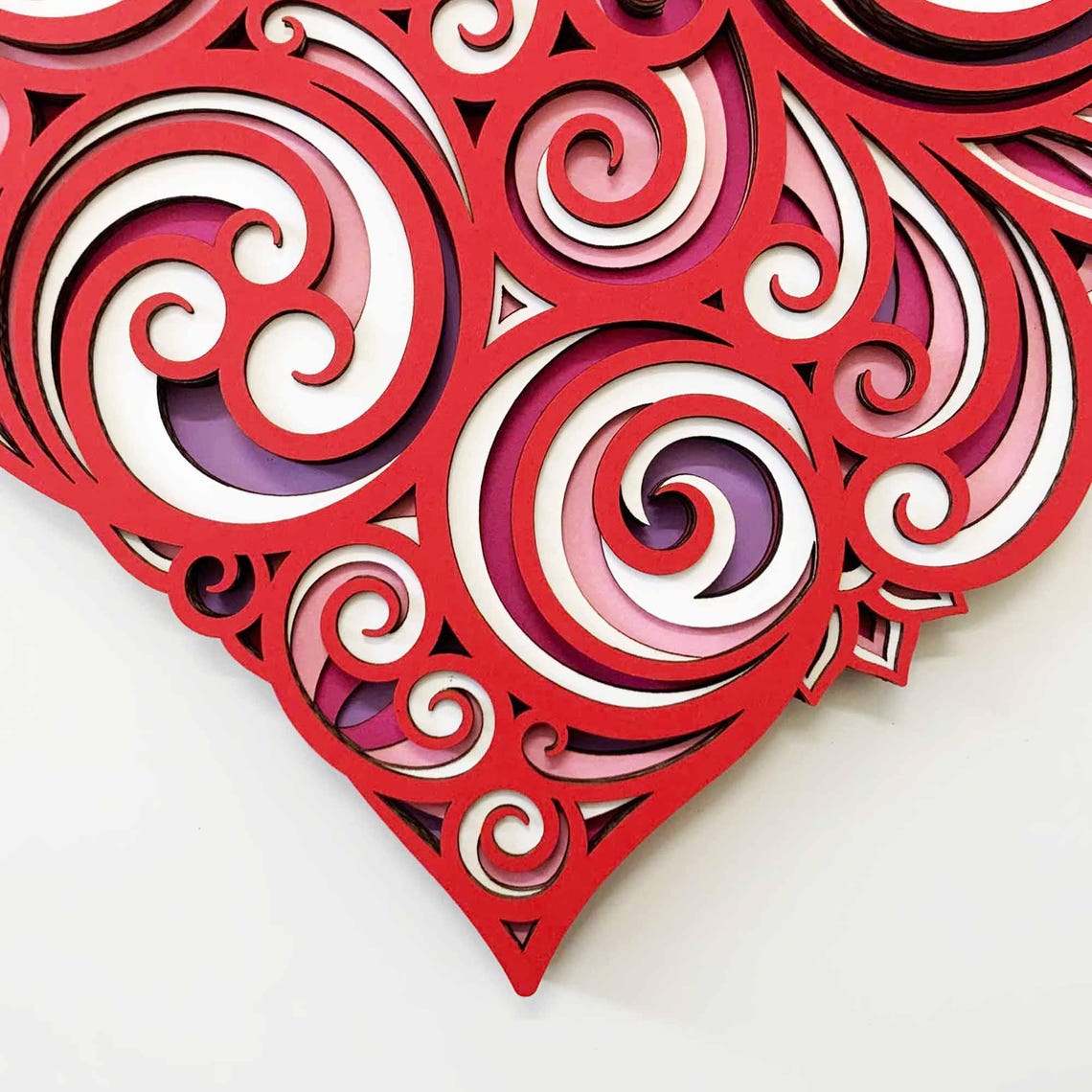 3D Layered Heart Mandala SVG: Laser Cut File (digital Download) - Etsy