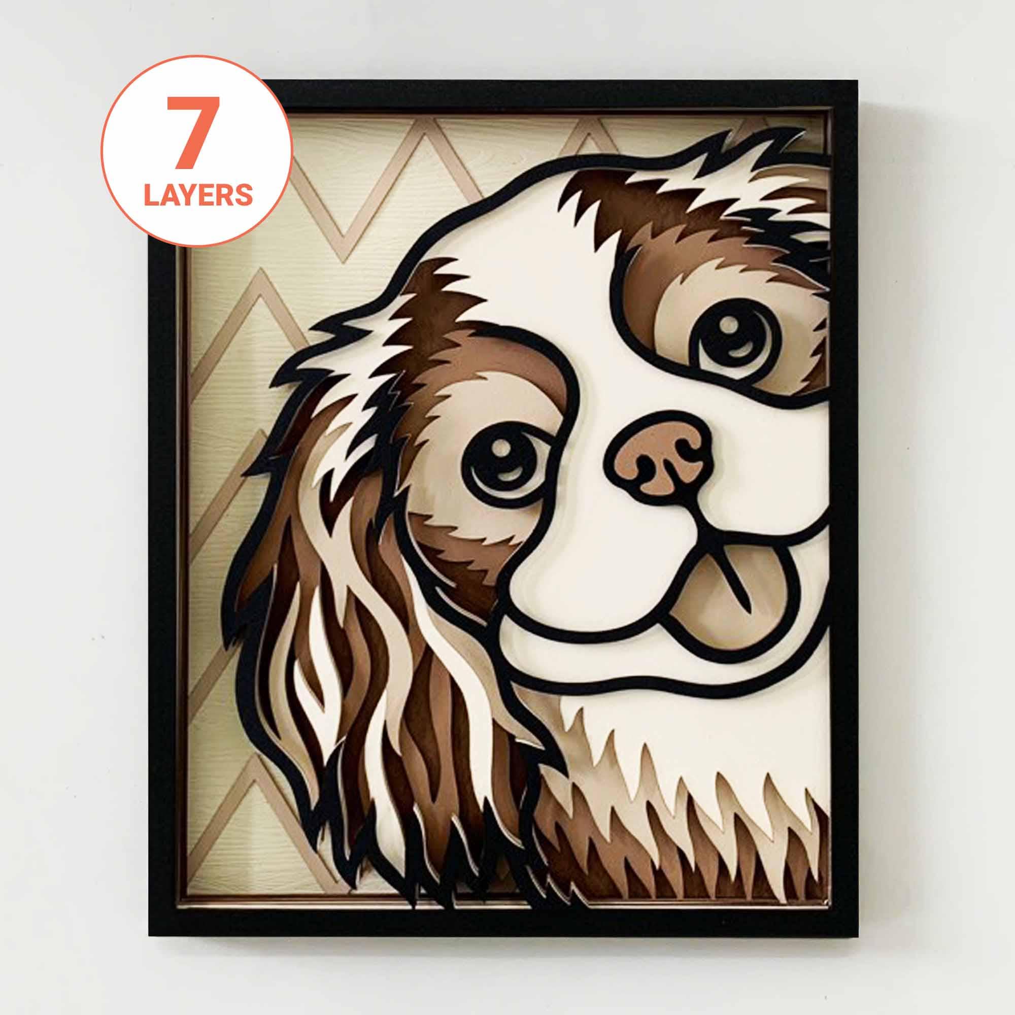 Peeking Cavalier King Charles Spaniel 3D Laser Cut SVG/ Dog SVG for Wood/  Dog Wall Art/ Pet Memorial/ for Laser/ for Cricut/ for Silhouette - Etsy, image size:2000x2000