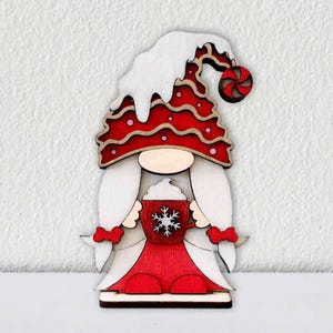 Gingerbread And Hot Cocoa Gnomes Laser Cut File: Christmas Decoration (Digital Download) image 3