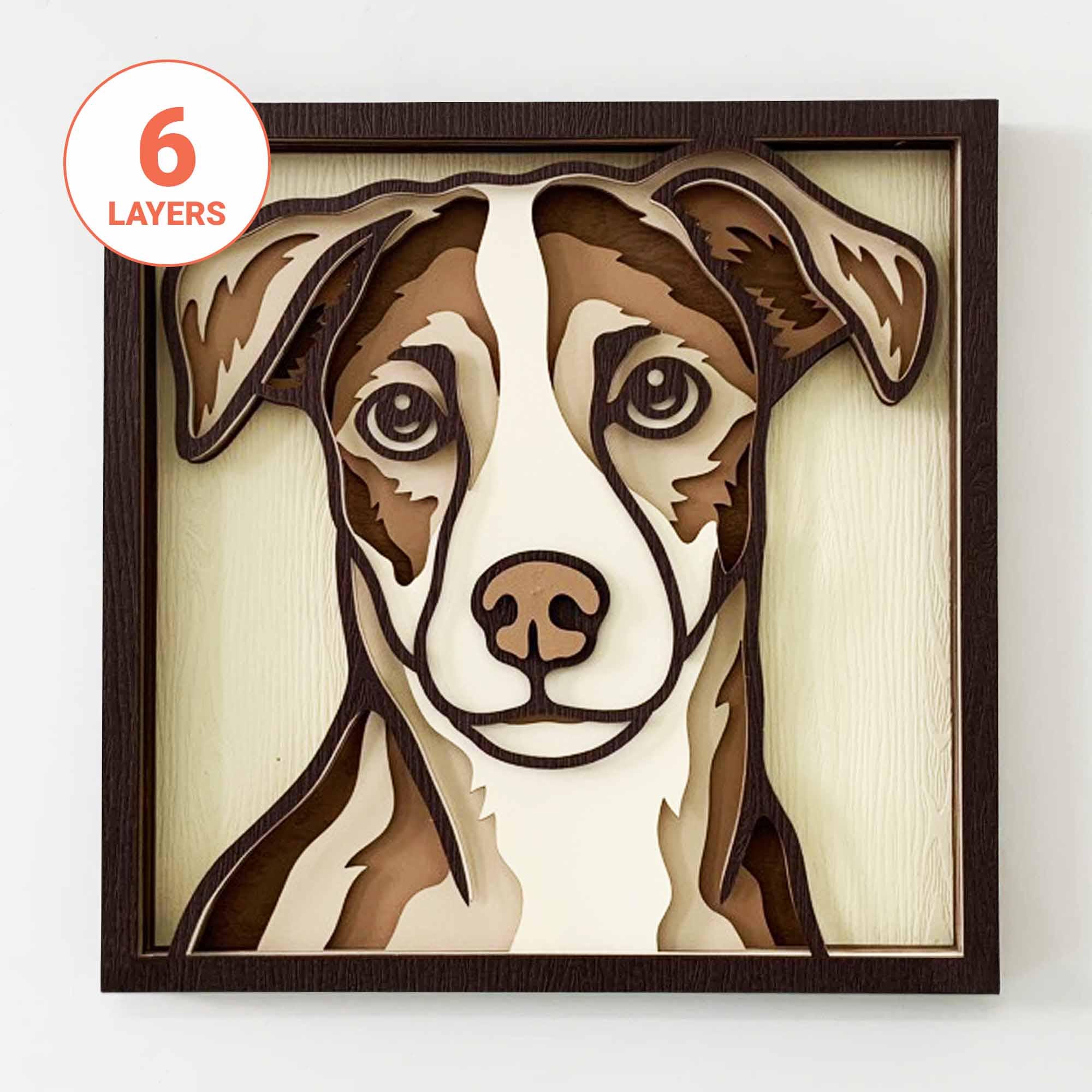 Jack Russell Dog 3D Layered SVG: Laser Cut Dog Wall Art (digital Download)  - Etsy Israel, image size:2000x2000