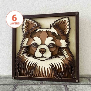 Chihuahua 3D Laser Cut SVG/ 3D Dog Layer SVG For Wood/ Chihuahua 3D Mandala Wall Art/ Pet Memorial/ For Laser/ For Cricut/ For Silhouette