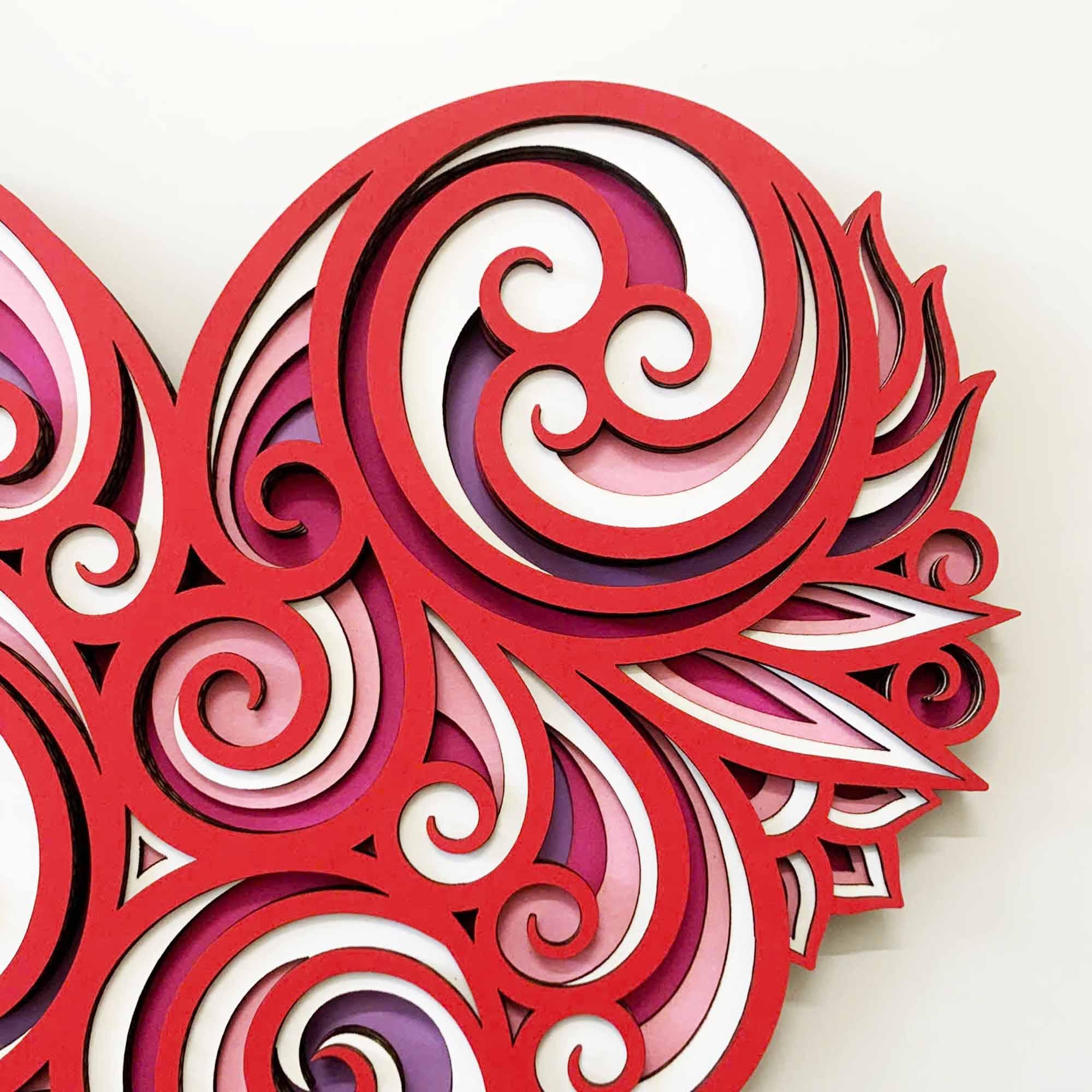 3D Layered Heart Mandala SVG: Laser Cut File (digital Download) - Etsy
