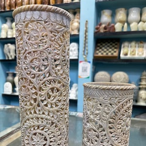 Marble lamp set of 2, vintage lamp, table lamp, traditional lamp, Indian craft for mantelpiece, Marble handicraft, candle lantern