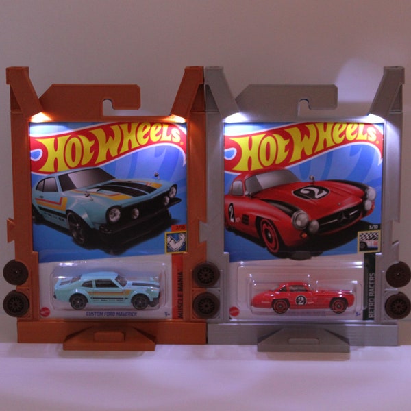 Hotwheels Display Stand Stackable and Lighted Stand, 3D printed or purchase print file