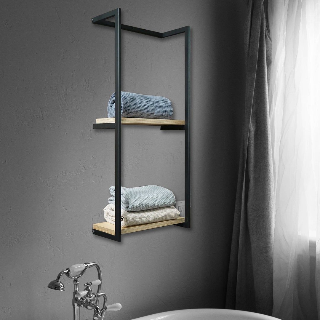 Bathroom Metal Towel Rack Shelf Bathroom Towel Rail Blanket Etsy