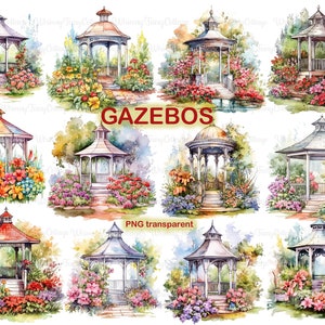 Tuinhuisje clipart png transparant, tuinhuisje bloemen png, motief bruiloft thema, tuindecoratie png, plakboek bloem elementen briefpapier
