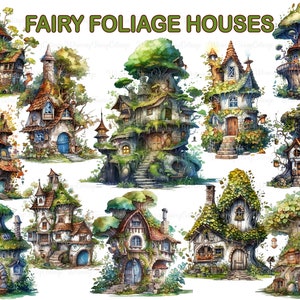 Fairy Foliage House Clipart PNG Transparent, Whimsical Green House PNG, Magical Cottage PNG, Enchanted Storybook House, Mushroom Green House