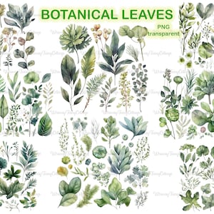 Botanical Leaf Clipart PNG Transparent, Green Leaves Borders PNG, Green Foliage Journaling Scrapbooking Stationery Paper Borders Cardmaking