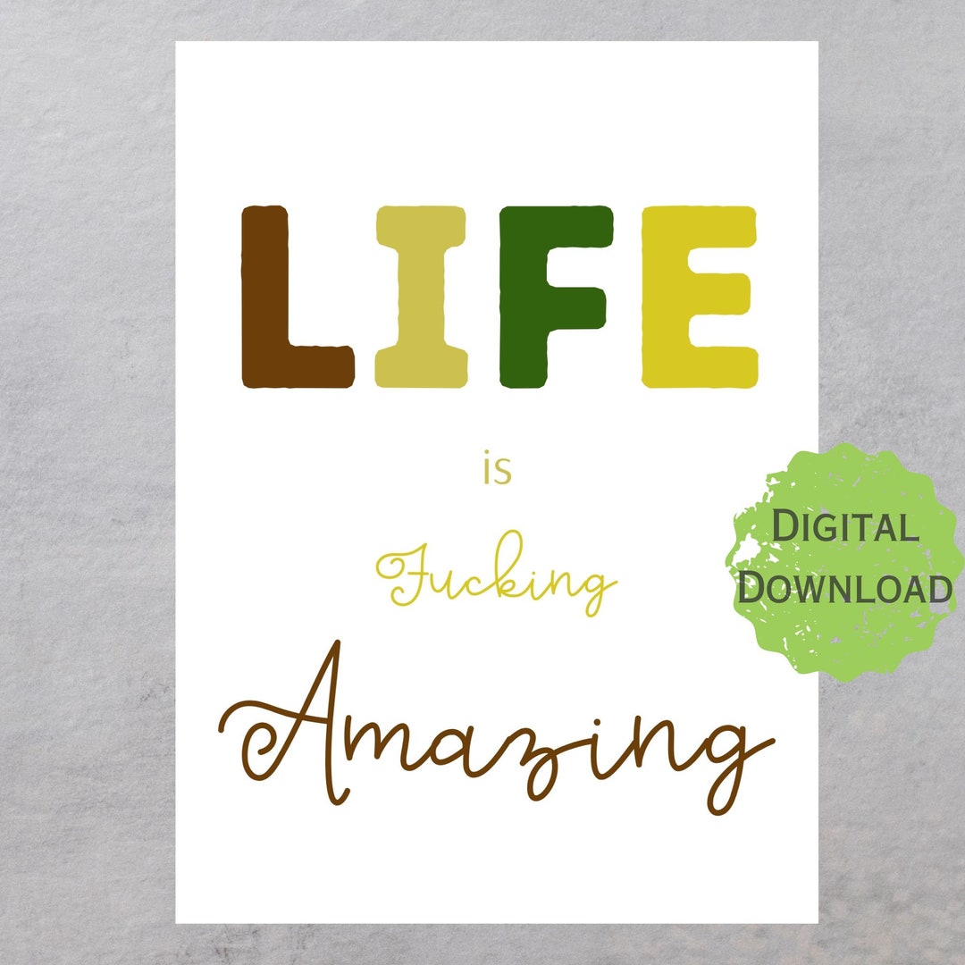 Printable Quote, Motivational Quotes Printable, Life is Amazing, Find Your Voice, Positive Quote ...