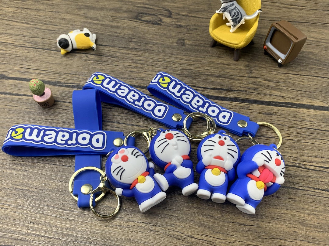 Doraemon Keychain Doraemon Key FOB Doraemon Key Ring Etsy