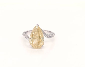 GIA Certified Natural Fancy Brownish Yellow Diamond Finger Ring