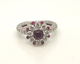 GRS Certified Purplish Red Natural Ruby Finger Ring