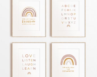 Rainbow digital print set of 4