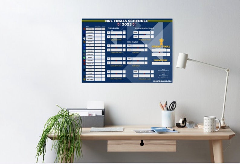NRL Finals Schedule 2023 Poster A1 Digital Download Etsy Australia