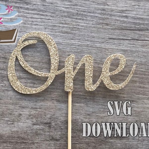1 つの SVG ダウンロード バースデー ケーキ トッパー