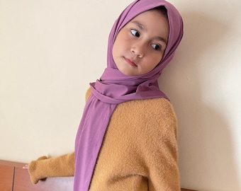 Kids Hijab Jersey Chin part attached - 5 to 13 years old - hijab shop brisbane - hijab shop australia -