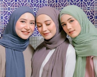 Sciarpa hijab in chiffon plissettato - Hijab online in Australia - negozio hijab a Brisbane
