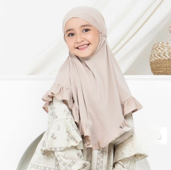Hijab a volants pour enfants 5 a 10 ans boutique de hijab brisbane boutique de hijab australie Etsy France