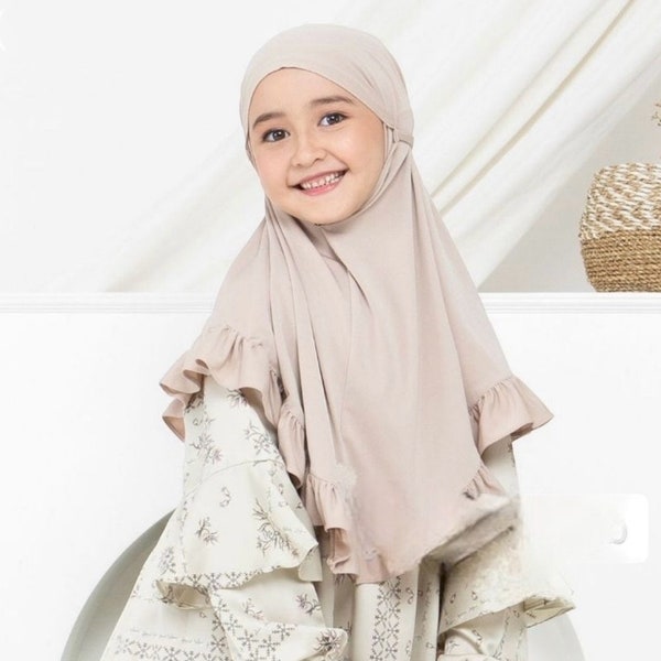 Kids Hijab Ruffle - 5 to 10 years old - hijab shop brisbane - hijab shop australia -