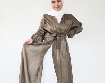 Abaya Shimmer silk  + slip dress