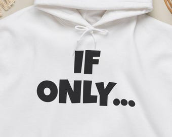 Hoodie „Möglichkeiten umarmen“, inspirierendes Sweatshirt, Pullover für positive Einstellung, Geschenk zur Motivation, kuscheliger Pullover, stimmungsvoll, Unisex