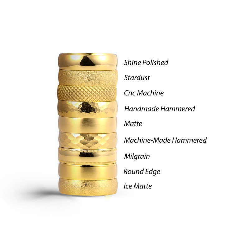 6mm Yellow Gold Wedding Band 6mm Simple Brush Matte Plain Etsy