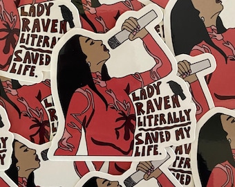Lady Raven Trap inspired sticker