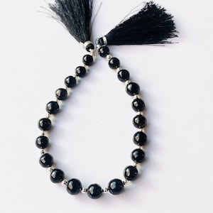 Beautiful Black Onyx round beads strand , Awesome natural black onyx 4mm to 8mm beads for bracelet and jewelry making